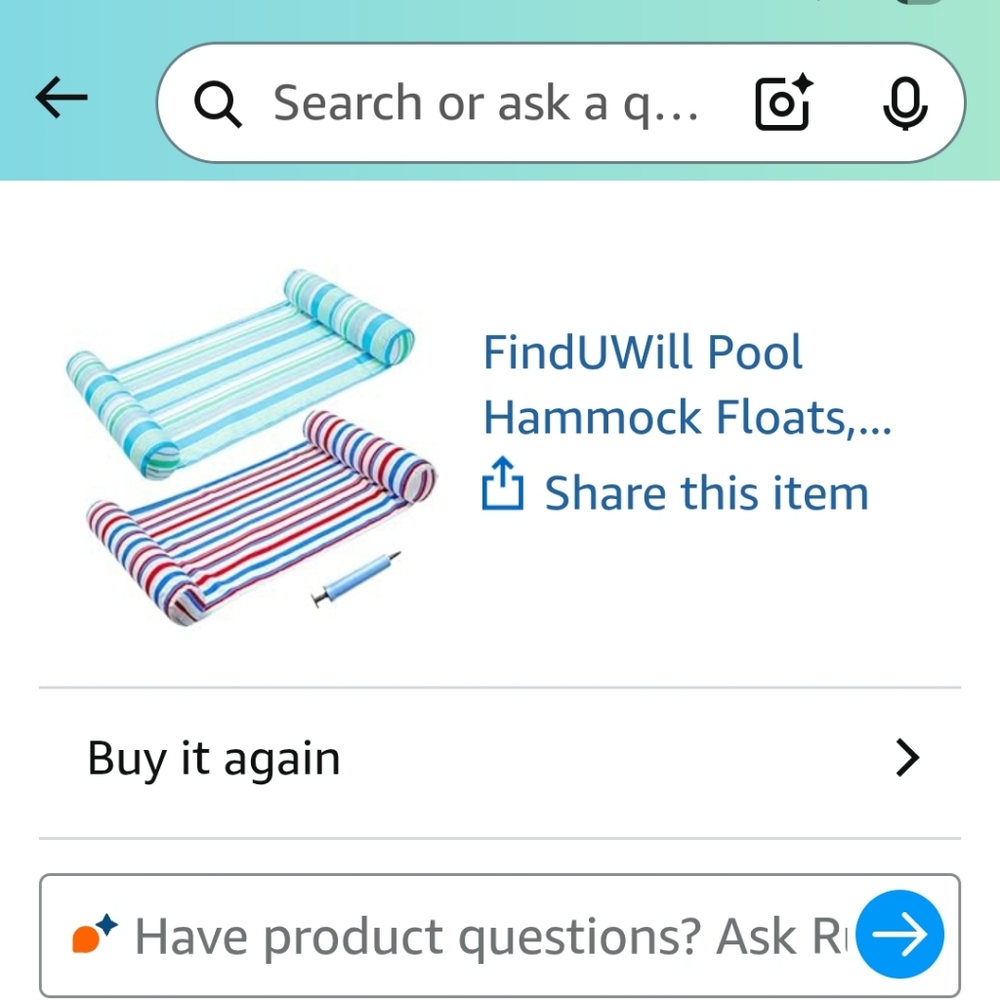 Striped Blue and Green Pool float